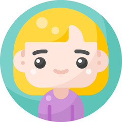 Female avatar profile flat icon