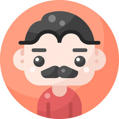 Male avatar profile flat icon