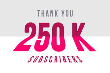 250 K  subscribers celebration greeting banner with Tiled Design