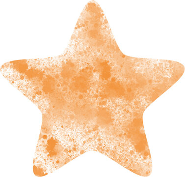 Light brown watercolor rounded star