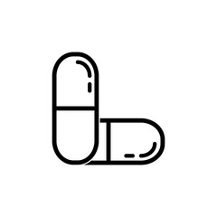 Pill icon vector logo design template