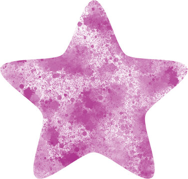 Lilac watercolor rounded star