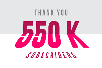 550 K  subscribers celebration greeting banner with Tiled Design