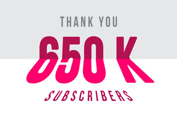 650 K  subscribers celebration greeting banner with Tiled Design