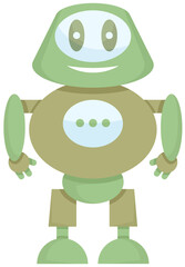 cute cartoon robot character illustration