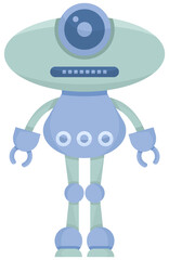 cute cartoon robot character illustration