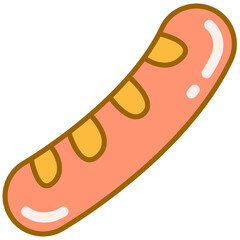 sausage doodle illustration