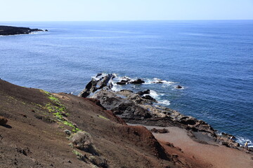 The Hervideros is a tourist site on the south-west coast of the island of Lanzarote 