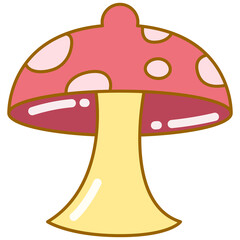 mushroom doodle illustration