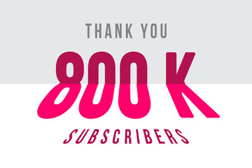 800 K  subscribers celebration greeting banner with Tiled Design