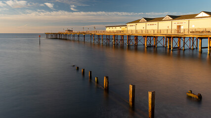 Fototapeta na wymiar Teignmouth Pier at Sunrise