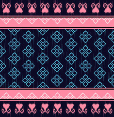 Geometric ethnic oriental ikat pattern traditional Design for background,carpet,wallpaper,clothing,wrapping,Batik,fabric, illustration.embroidery style.