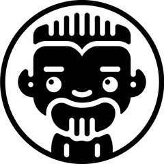 Male avatar profile glyph solid icon