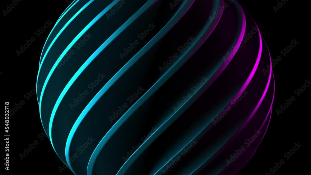 Poster innovation background with simple 3d animation. geometric shape and colorful lights motion texture f