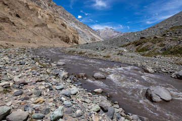 Traveling the Cajon del Maipo near Santiago, Chile