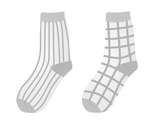 Line pattern sock. vector illustration