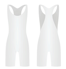White wrestling uniform. vector illustration