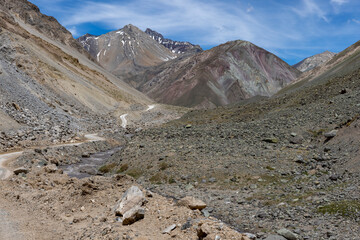 Traveling the Cajon del Maipo near Santiago, Chile