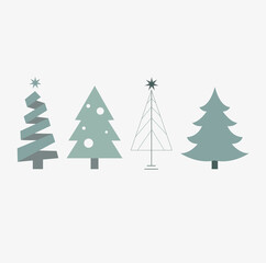 Obraz premium postcard with snow-covered winter Christmas tree