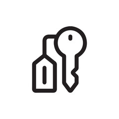 room key icon vector sign symbol