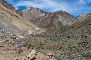 Traveling the Cajon del Maipo near Santiago, Chile