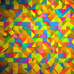 beautiful origami colorful designs for illustration or backdrop