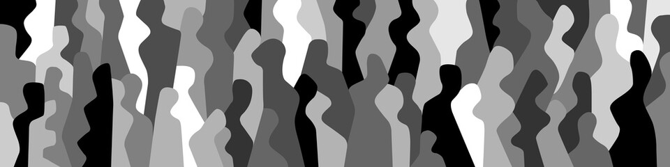 abstract silhouettes of people - vector illustration
