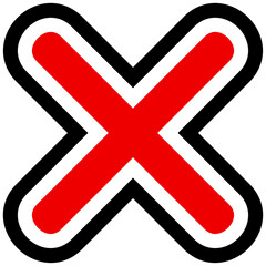 Obraz premium red wrong mark symbol