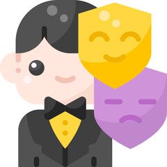 Actor professional career avatar profile flat icon