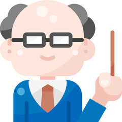 Teacher professional career avatar profile flat icon