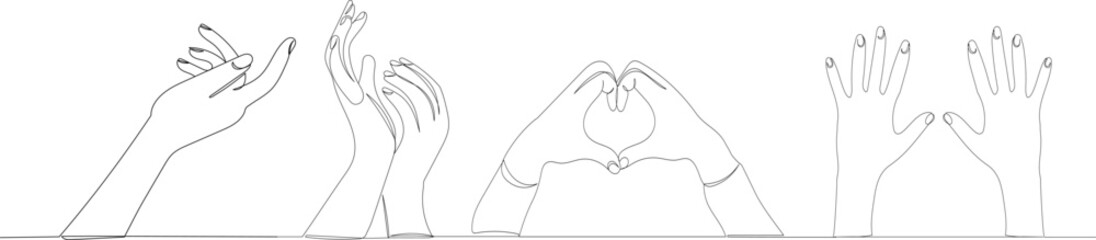 hand drawing by continuous line, vector sketch