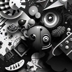 illustration of abstract creative background designs in black