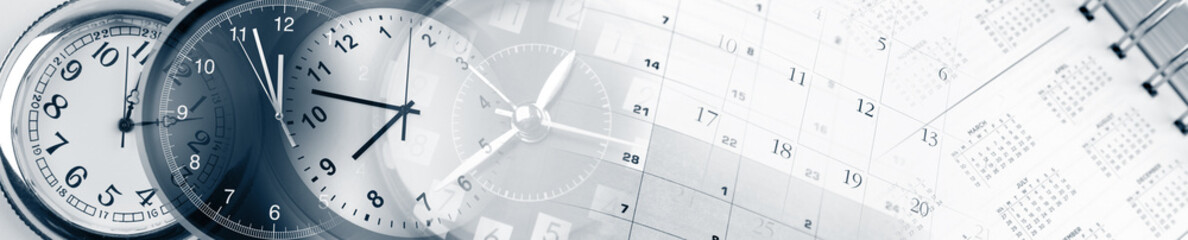 Clock faces and calendars composite