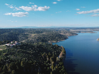 Mountains in the countryside, at the end of the afternoon with sun
