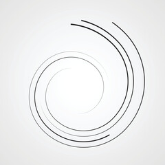 Wave stripes . Abstract speed lines . Linear logo for your design . Surfing icon .Vector