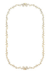 イラスト素材: アンティーク、ビンテージの長方形ゴールドメタリックのフレーム。金色の飾り罫オーナメント