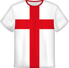 T-shirt design with flag of England.