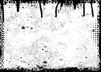 Naklejka premium Vector Frame with halftone dots. Textured rectangle for image 