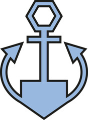 blue anchor symbol