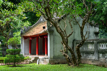 Fototapeta na wymiar Vietnam, Hanoi, Tempe of Literature, in the First Courtyard the Đại Trung Môn Gate.