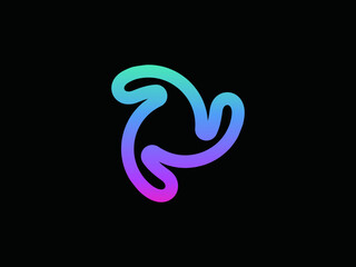 Naklejka premium Abstract Triangle Recycle Energy Logo, Logo Exploration