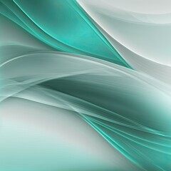 Fototapeta premium Abstract blue wave background, teal and white colors.
