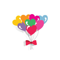 Obraz na płótnie Canvas heart shaped balloons vector