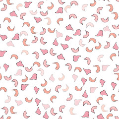 Seamless pattern falling rose petals, sakura. Confetti, cosmetics, beautiful floral background.