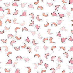 Seamless pattern falling rose petals, sakura. Confetti, cosmetics, beautiful floral background.