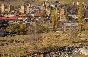View of Mestia. Samegrelo-Zemo. Svaneti. Georgia