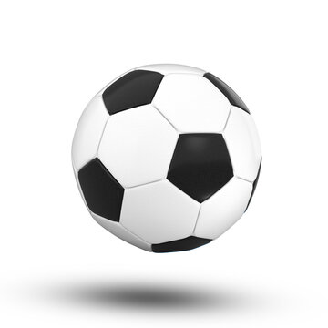 3D Rendering Of Soccer Ball Isolated On White Background