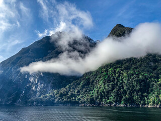 clouds over the mountains in New Zealand