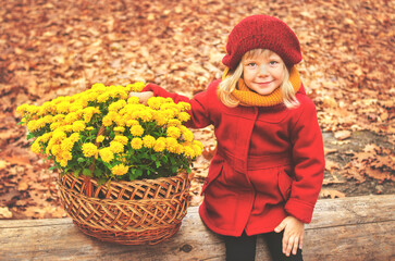 girl with yellow flowers
