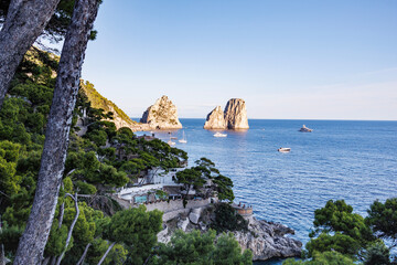 Faraglioni rocks off Capri Italy from south island
